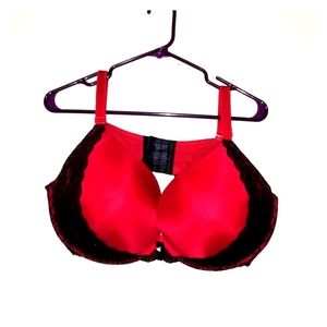 Torrid red bra with black lace